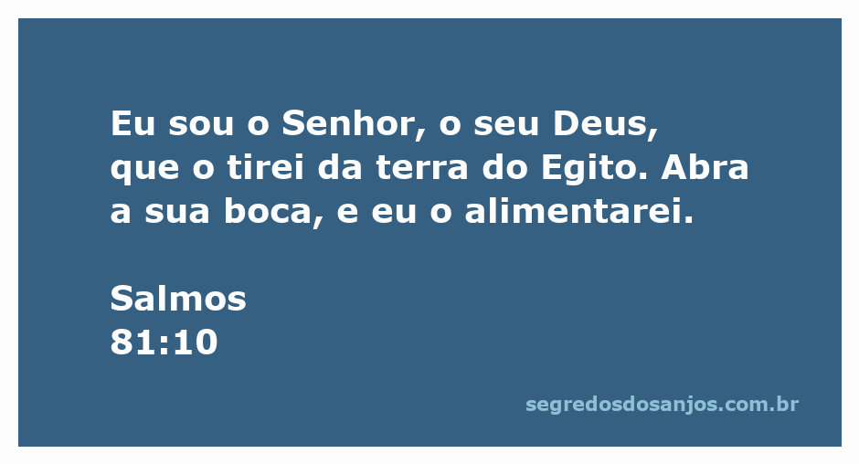 Imagem representativa de Salmos 81:10, destacando a mensagem de Deus como provedor e libertador.