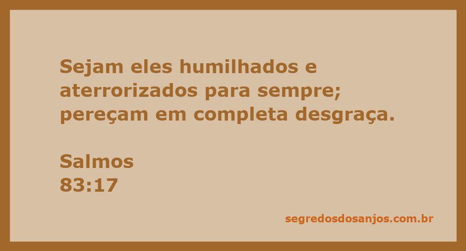 Imagem simbólica representando a humilhação e desgraça mencionadas em Salmos 83:17.