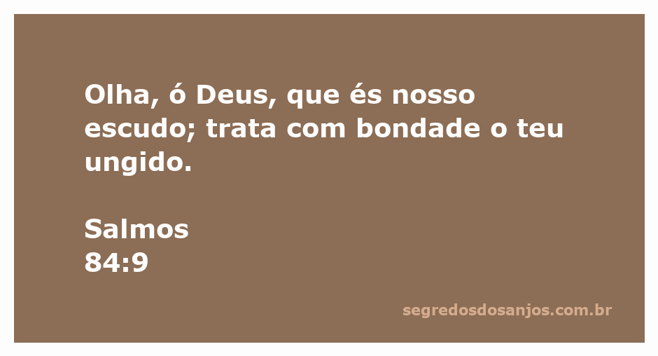 Imagem representativa de Salmos 84:9, destacando a proteção divina e a bondade de Deus para com seu ungido.