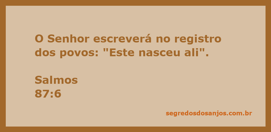 Uma representação artística do Salmo 87:6, mostrando o Senhor registrando nascimentos entre os povos.