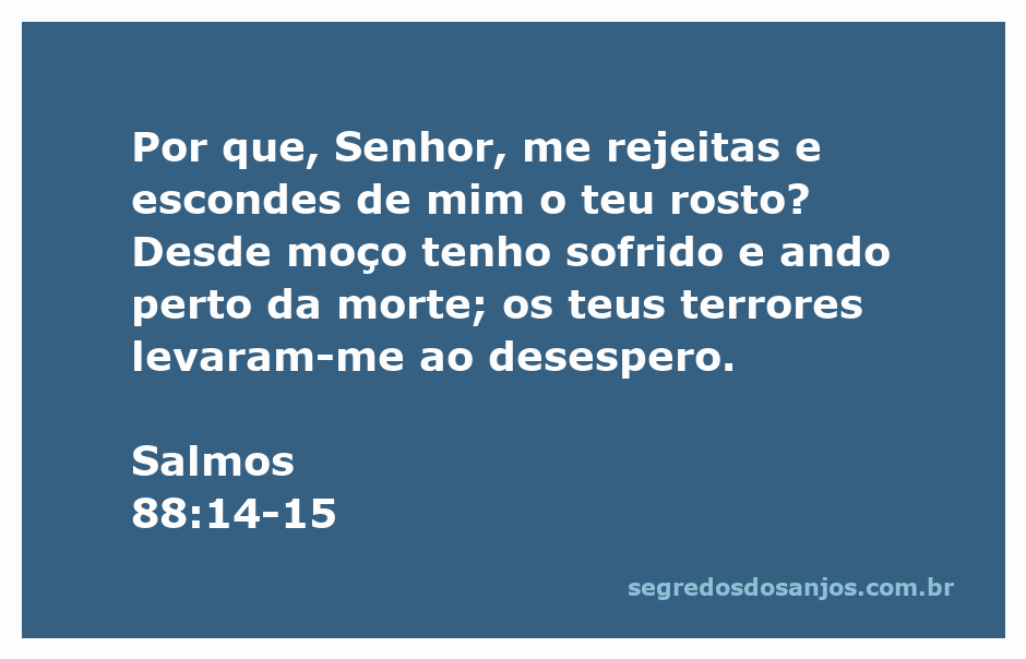 Imagem que ilustra a angústia expressa no Salmo 88:14-15, refletindo a busca por Deus em momentos de sofrimento.
