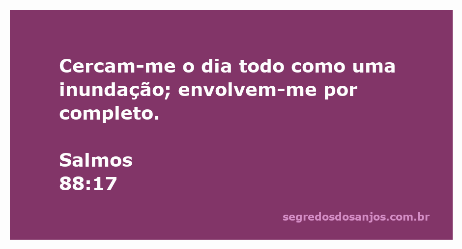 Imagem de uma inundação simbolizando a luta e a tristeza expressas em Salmos 88:17.