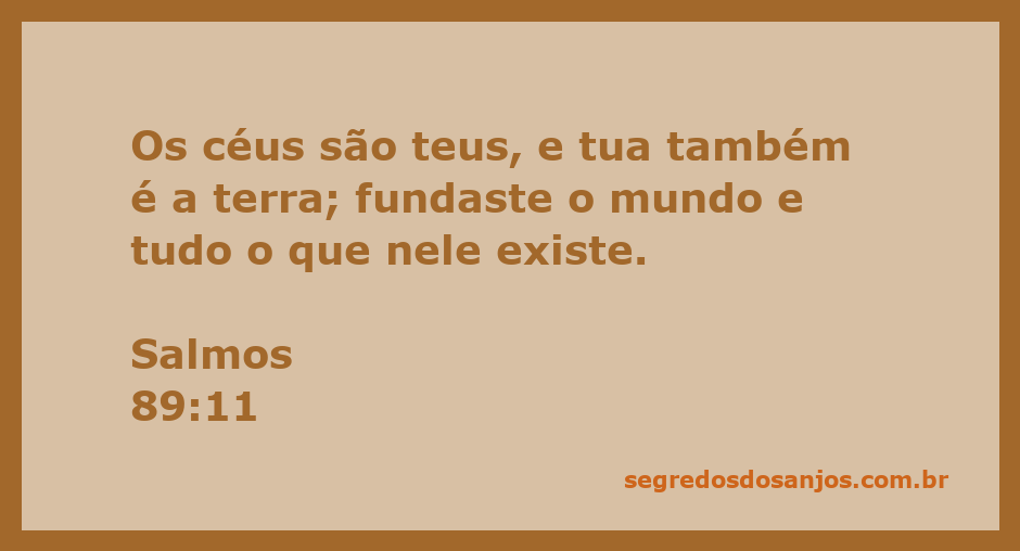 Imagem representando a criação dos céus e da terra conforme Salmos 89:11