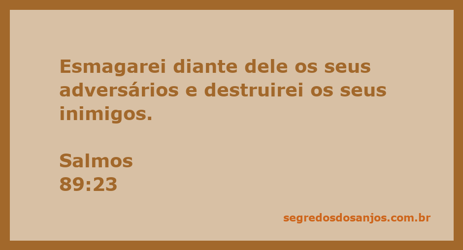 Imagem representativa do versículo Salmos 89:23, com uma figura simbólica de vitória sobre inimigos.