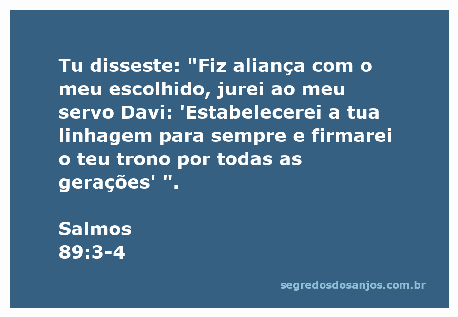 Imagem representativa da aliança de Deus com Davi, simbolizando a promessa de uma linhagem eterna.