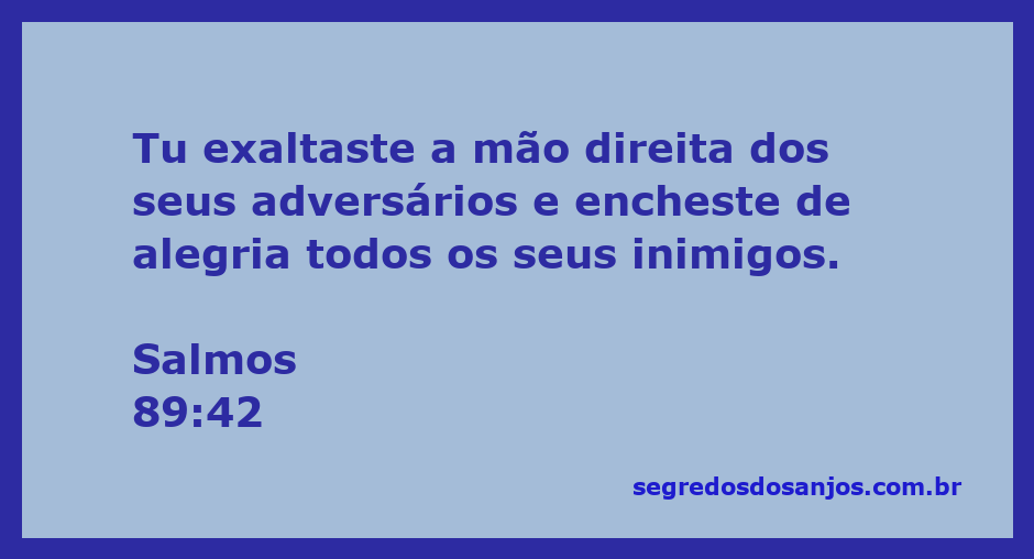 Imagem representando a exaltação da mão direita dos adversários conforme Salmos 89:42