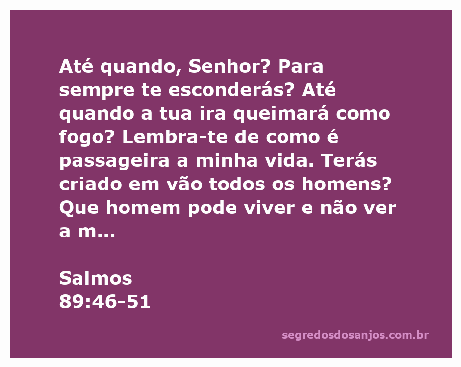Imagem representativa do Salmos 89:46-51, refletindo a angústia e a busca por respostas a Deus.