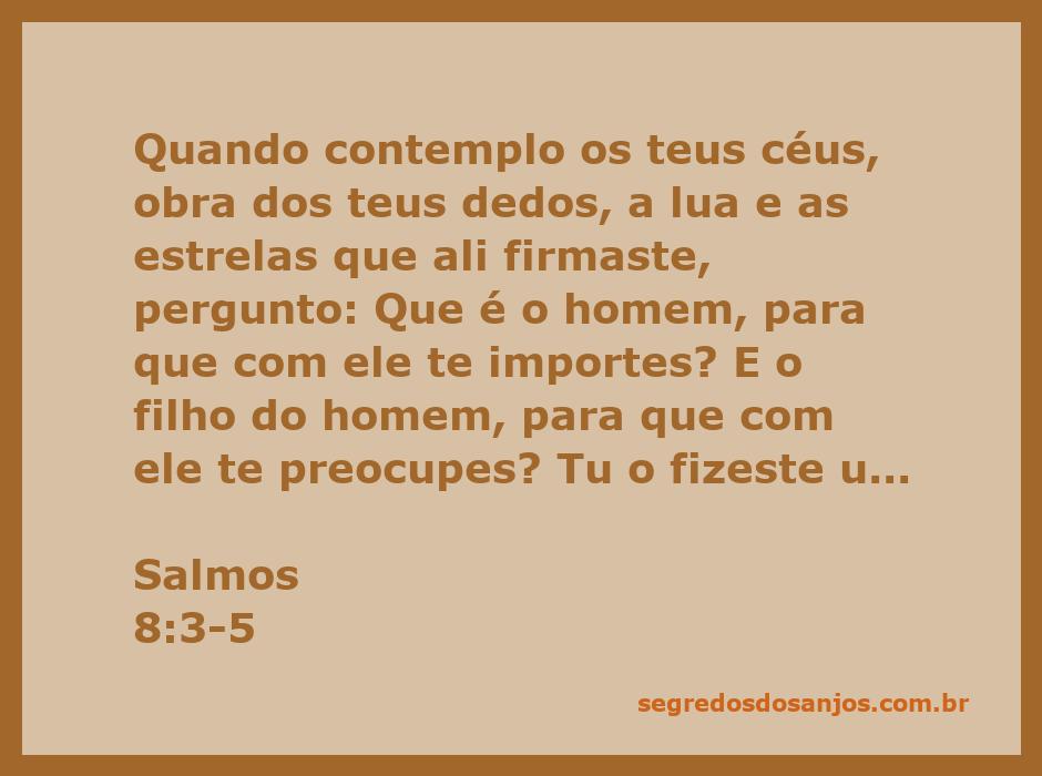 Imagem dos céus estrelados com a lua, representando a majestade da criação de Deus e a reflexão sobre a importância do ser humano.