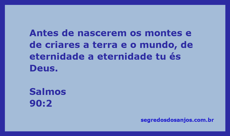 Imagem representativa de Salmos 90:2, destacando a eternidade de Deus antes da criação do mundo.
