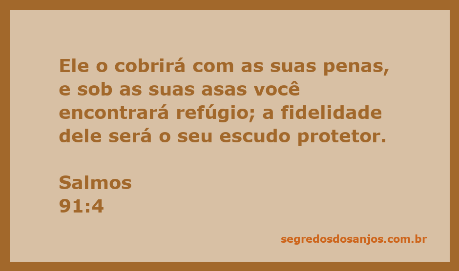 Imagem representando Salmos 91:4, mostrando uma figura sob asas protetoras simbolizando refúgio e segurança.