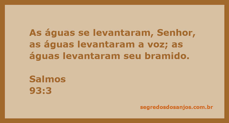 Imagem representativa das águas agitadas simbolizando a força e poder do Senhor em Salmos 93:3.