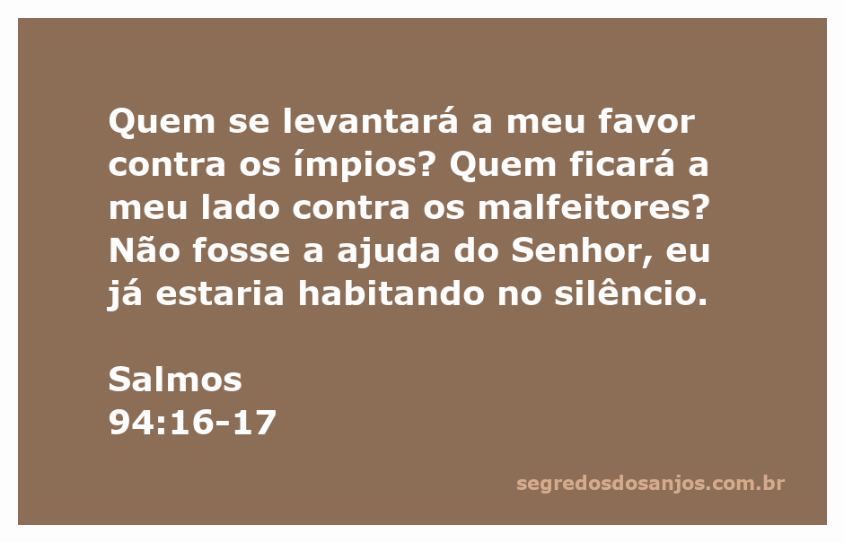 Imagem representativa do versículo Salmos 94:16-17, refletindo a busca por apoio divino contra a injustiça.