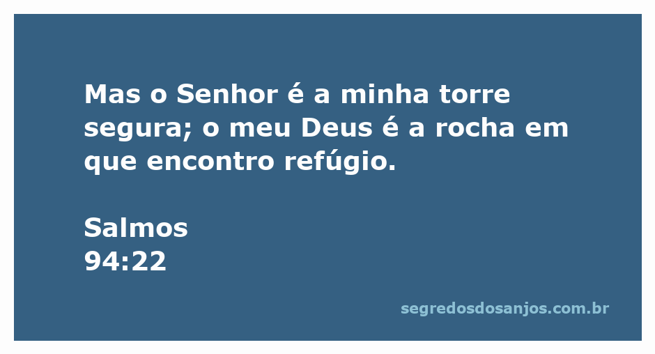 Imagem de uma torre segura simbolizando proteção divina, com a rocha ao fundo representando refúgio em Deus.