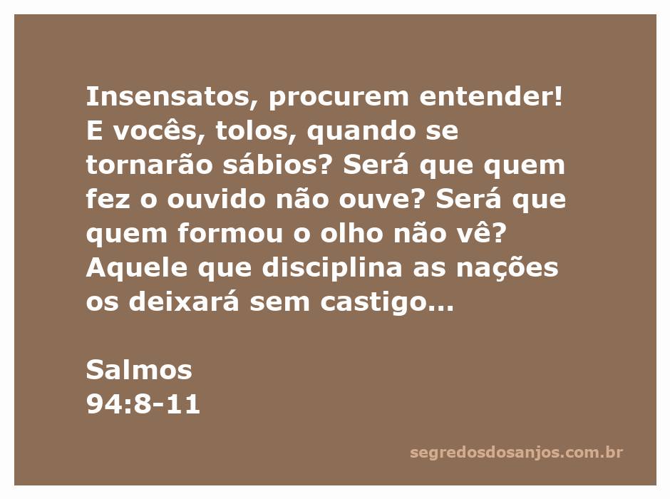 Imagem representativa de Salmos 94:8-11, destacando a sabedoria e a disciplina divina.