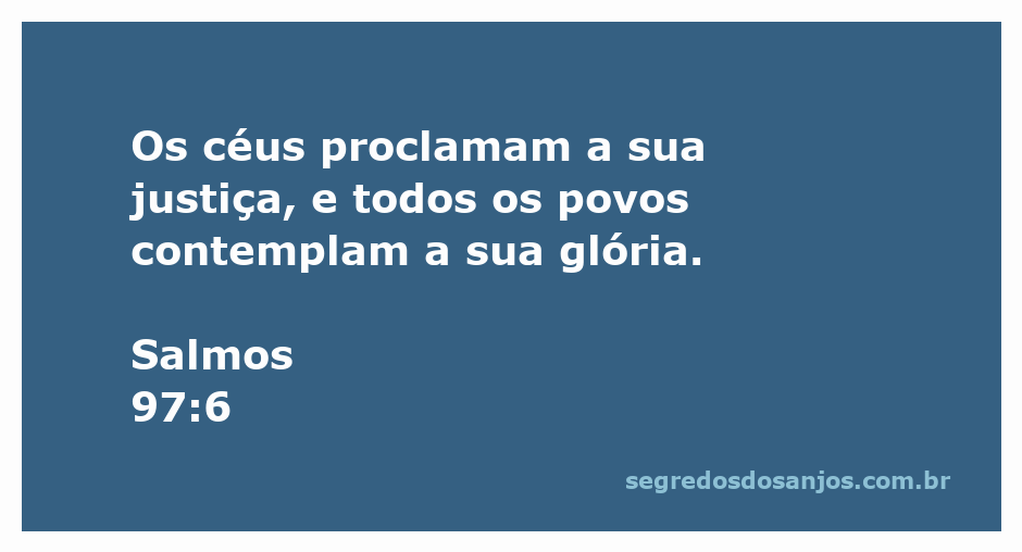 Representação artística dos céus proclamando a justiça divina com a glória de Deus visível aos povos.