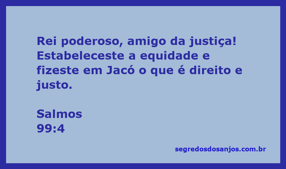 Imagem representativa do Salmo 99:4, destacando a justiça e equidade de Deus.
