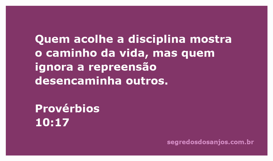 Imagem representativa de Provérbios 10:17, destacando a importância da disciplina e da repreensão na vida.