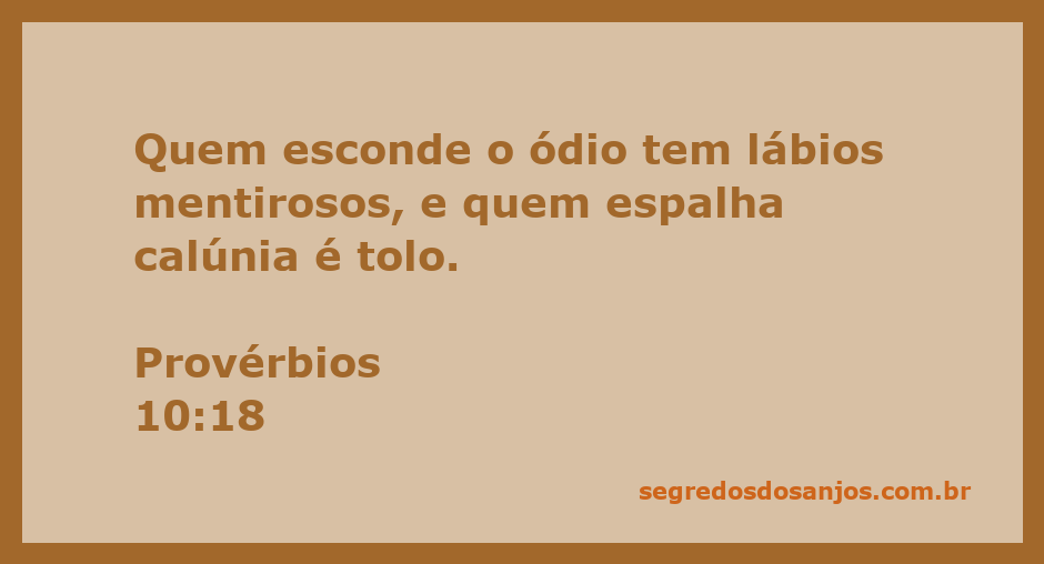 Imagem ilustrativa de Provérbios 10:18, destacando a importância da verdade e da honestidade nas palavras.