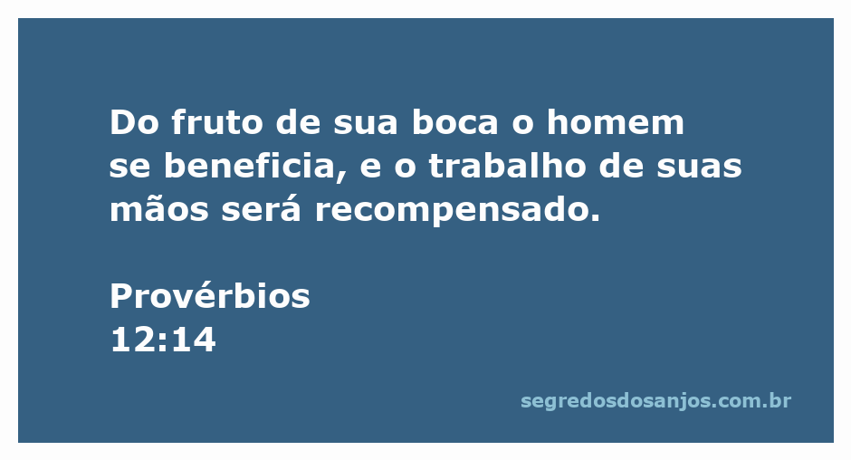 Imagem representando Provérbios 12:14, destacando a importância das palavras e do trabalho
