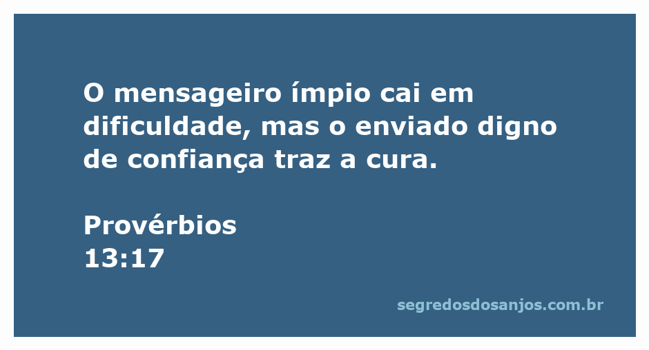 Ilustração de um mensageiro trazendo uma mensagem de cura, simbolizando Provérbios 13:17.