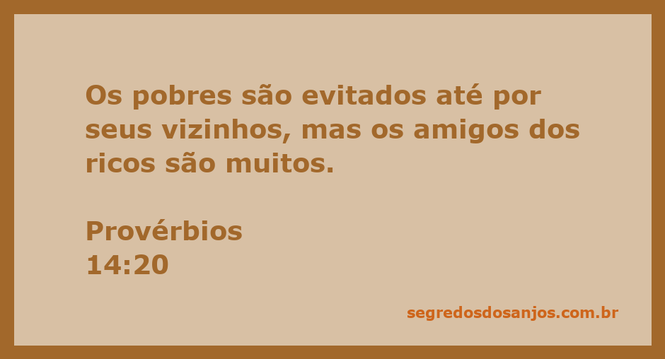 Ilustração que representa a passagem de Provérbios 14:20, mostrando a diferença de tratamento entre pobres e ricos.
