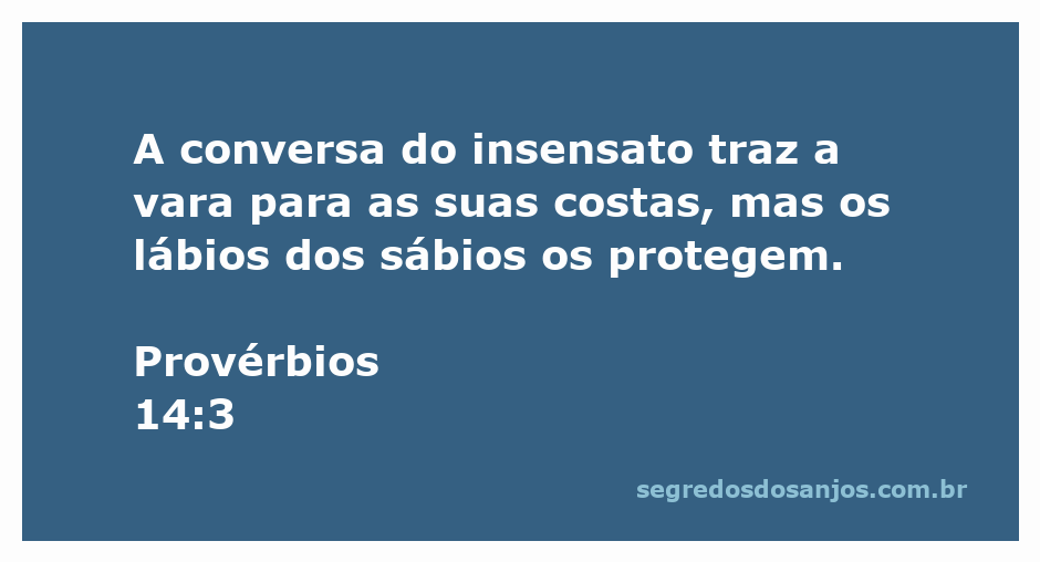 Ilustração do versículo de Provérbios 14:3, destacando a sabedoria e a insensatez na conversa humana.