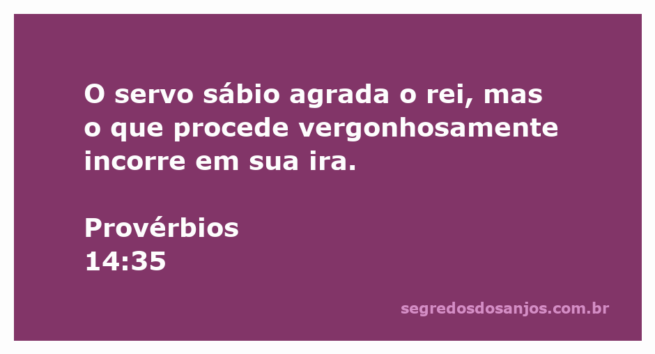 Imagem que ilustra o versículo de Provérbios 14:35, mostrando um servo sábio agradando um rei.