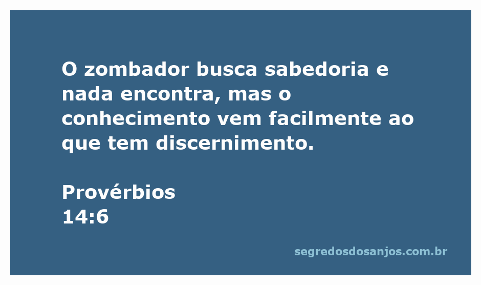 Imagem representativa do versículo de Provérbios 14:6, mostrando um sábio em busca de conhecimento.