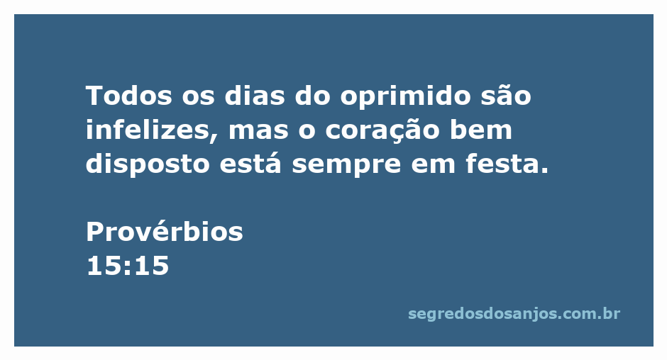 Ilustração de um coração sorridente simbolizando a alegria interior, com o versículo Provérbios 15:15 ao fundo.