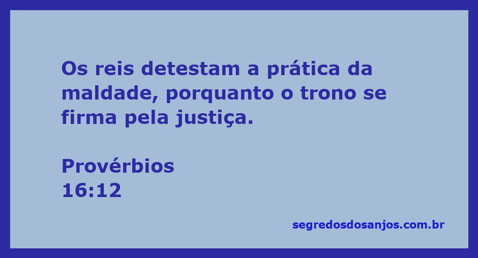 Imagem representativa de um rei em um trono, simbolizando a justiça e a aversão à maldade.