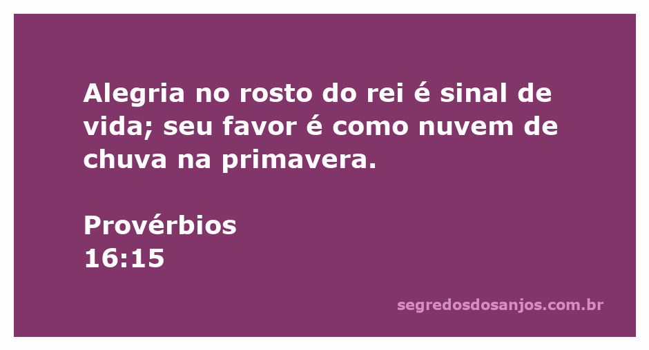 Rei sorridente simbolizando alegria e favor, com nuvens de chuva na primavera ao fundo.