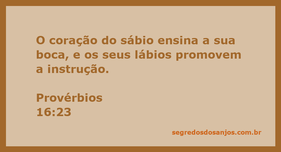 Imagem representativa do versículo Provérbios 16:23, destacando a sabedoria e a instrução.