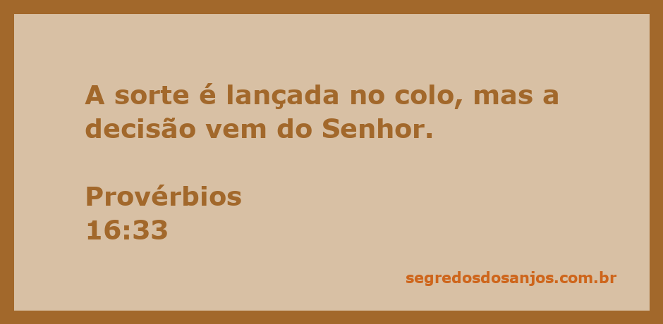 Imagem que representa a passagem de Provérbios 16:33, simbolizando a relação entre sorte e decisões divinas.