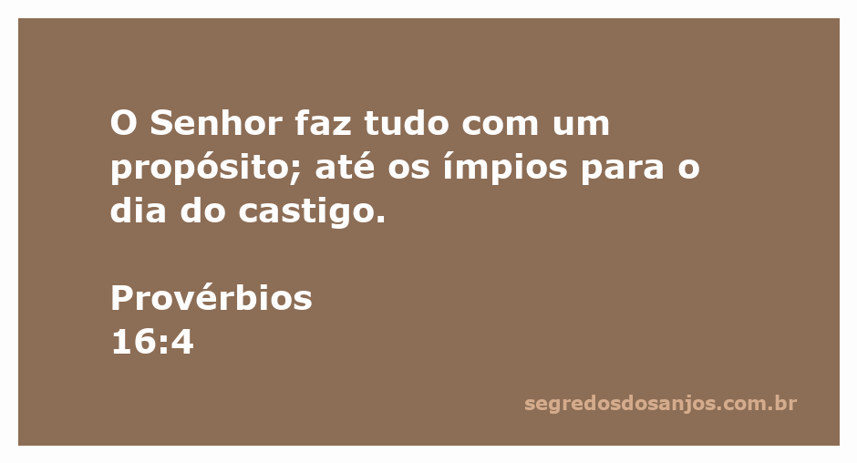 Imagem representativa do versículo Provérbios 16:4, que destaca o propósito divino em todas as coisas.
