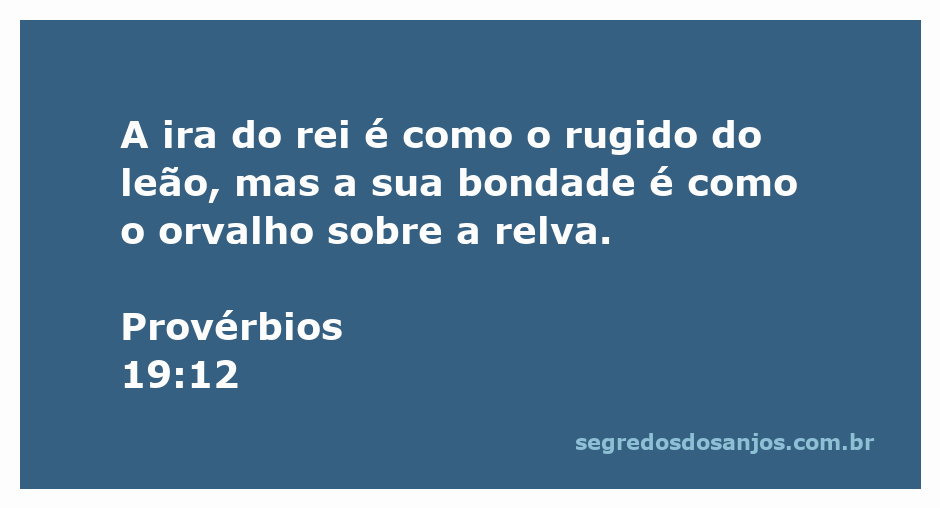 Imagem representativa de Provérbios 19:12, mostrando um leão rugindo e orvalho sobre a relva.