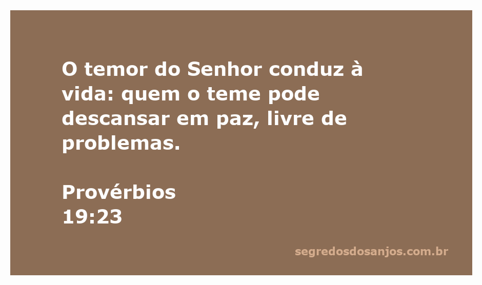 Imagem representativa do versículo de Provérbios 19:23, mostrando pessoas em paz e harmonia.