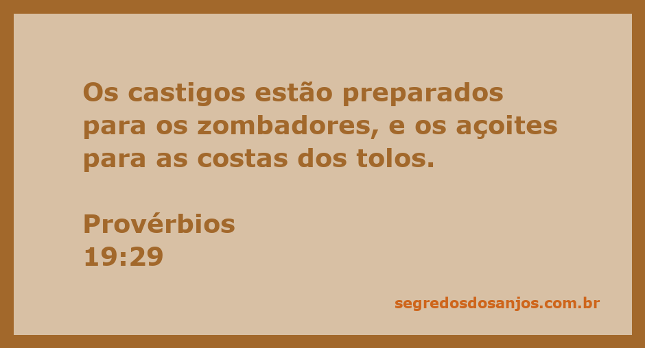 Imagem ilustrativa de Provérbios 19:29, destacando os castigos para os zombadores e tolos.