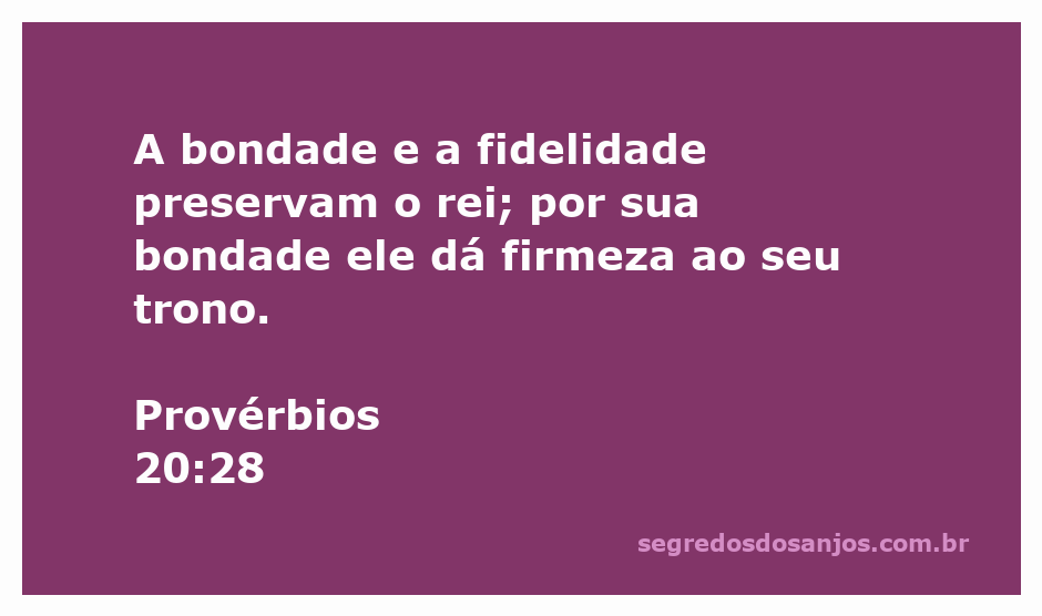 Imagem representativa de Provérbios 20:28, destacando a bondade e a fidelidade como pilares da liderança.