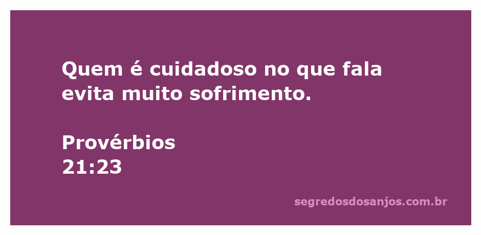 Imagem ilustrativa sobre a importância de ser cuidadoso com as palavras, inspirada em Provérbios 21:23.