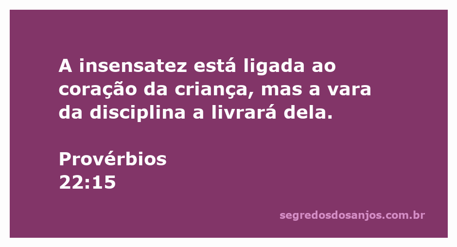 Imagem ilustrativa de uma criança e a disciplina, representando Provérbios 22:15.