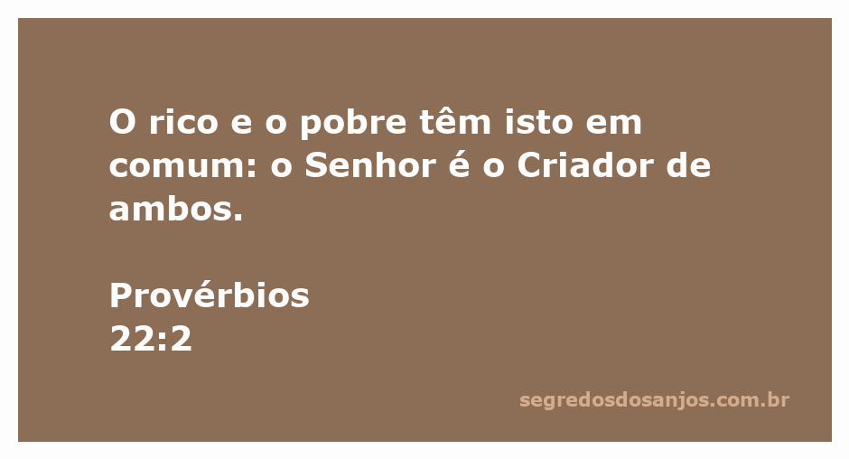 Imagem representativa da passagem de Provérbios 22:2, mostrando a igualdade entre rico e pobre sob a criação divina.