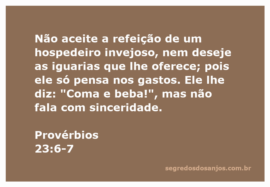 Imagem ilustrativa de uma mesa com comida, simbolizando a refeição oferecida por um hospedeiro invejoso.