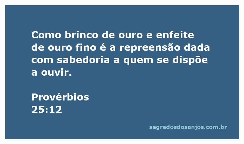 Imagem ilustrativa de um brinco de ouro, simbolizando a sabedoria e a repreensão construtiva.