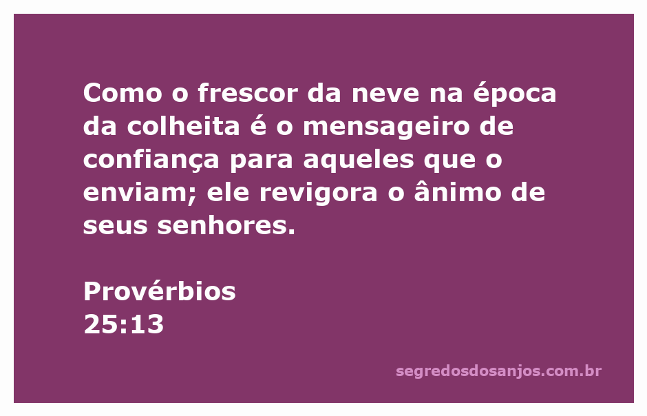 Imagem representando um mensageiro confiável trazendo frescor e renovação, simbolizado pela neve na época da colheita.