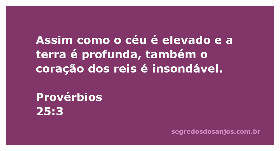 Imagem representativa do versículo de Provérbios 25:3, com uma ilustração do céu e da terra, simbolizando a profundidade do coração dos reis.