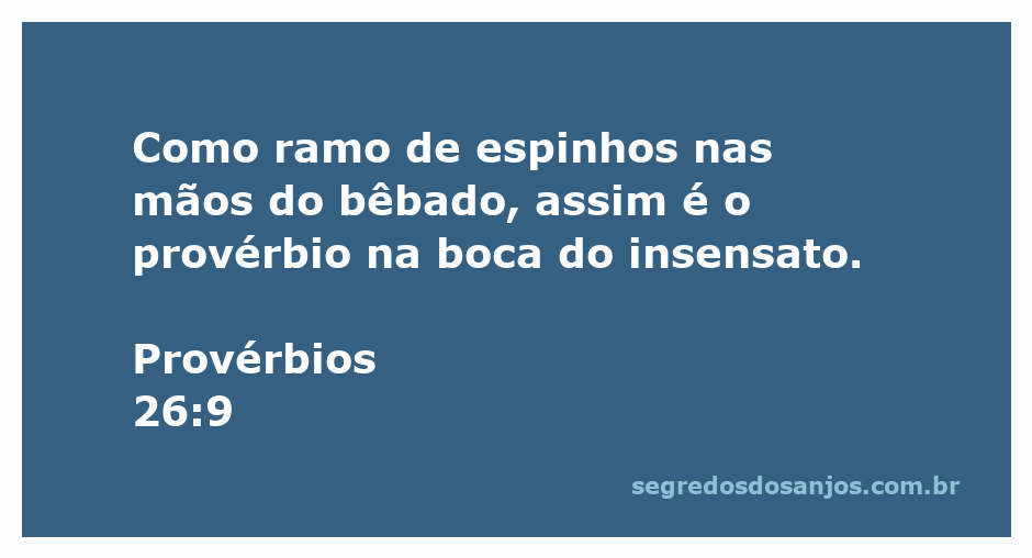 Uma ilustração de um bêbado segurando um ramo de espinhos, representando a passagem de Provérbios 26:9 sobre a sabedoria e a insensatez.
