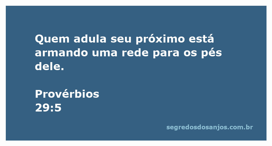 Imagem representativa do versículo de Provérbios 29:5, ilustrando a ideia de adulação e suas consequências.