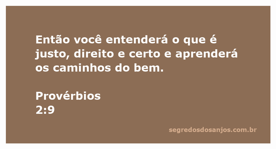 Imagem que ilustra o versículo de Provérbios 2:9, representando a compreensão do que é justo e correto.