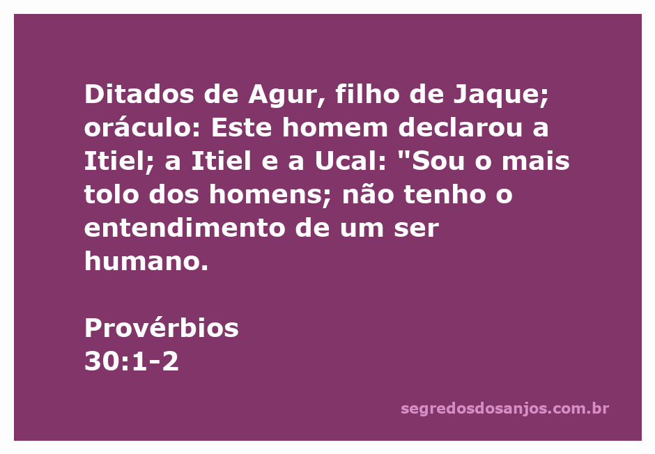 Imagem representativa dos ditados de Agur, filho de Jaque, destacando sua humildade e sabedoria.