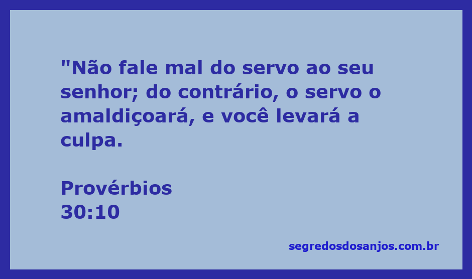 Imagem que ilustra o versículo de Provérbios 30:10 sobre a relação entre servo e senhor.